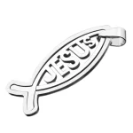 Christian Jesus Catholic Holy Father Stainless Steel Cross Fish Pendant Religious Unisex Gift Jewelry Accessories Wholesale