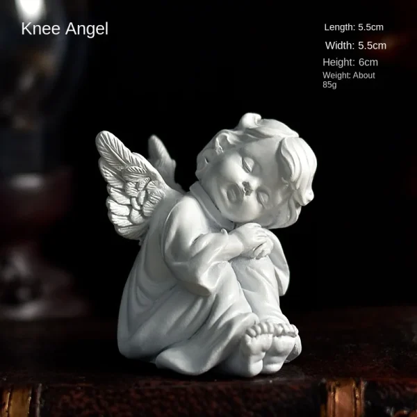 Catholic Communion Baptism Products Angel Ornament Resin Girl Heart Sculpture Tabletop Decorations