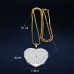 Mecrt Love Cross Pendant New Women's Men Stainless Steel Vintage Rune Necklace - Image 3
