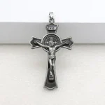 Mecrt Cross Jesus Pendant 7.5*4.5cm Church Catholic Christian Religion Saint Benedict Retro Cross INRI Multiple Colors Jewelry - Image 2