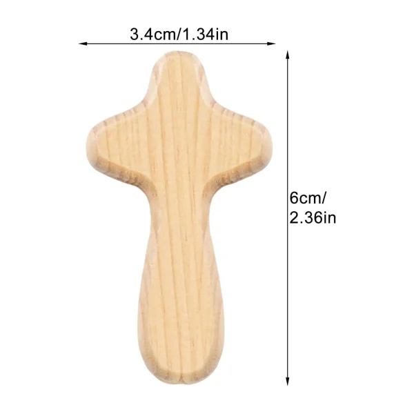 Mini Wooden Hand Holding the Cross Holding a Wooden Cross As a Christian Religious Gift