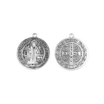 Zinc Alloy Jewelry Accessories Hanging Single Ring Metal Saint Benedict Pendant Exorcism Catholicism - Image 6