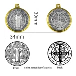 Christianity Alloy Pendant St. Benedict's Pendant in Nusia Catholic Religious Jewelry Church Easter Gift - Image 2
