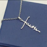 Cross Necklace Titanium Steel Stainless Steel Trendy Necklace Faith Pendant 4 Color Choices-Chain Type Jewelry Accessories - Image 4