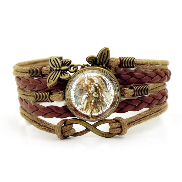 Archangel Michael St. Michael Multi-layer Woven Braceletretro Butterfly Infinity Symbol Bracelet