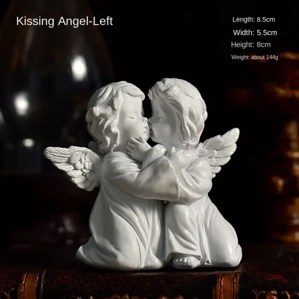 Catholic Communion Baptism Products Angel Ornament Resin Girl Heart Sculpture Tabletop Decorations