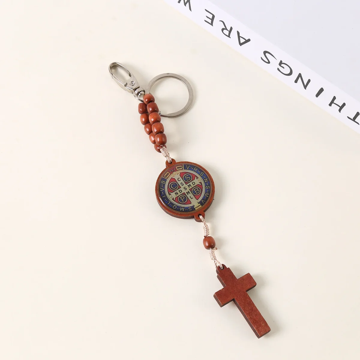 Mecrt St. Benedict Key Chain Christian Catholicism Pendant Catholic Jewelry Wholesale - Image 2