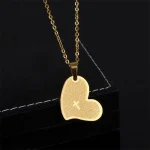 Catholic Cross Guadalupe Virgin Mary Stainless Steel Religious Heart Lord Prayer Bible Cross Etch Embossed Necklace - Image 2