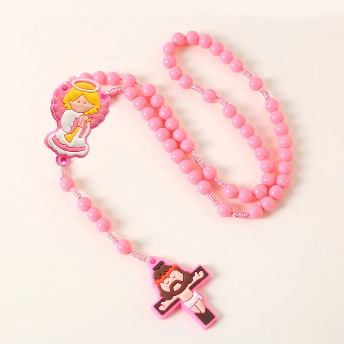 Catholic Rosary for Kids Necklace Jesus Christ Rosaries for First Holy Communion Baptism Easter Pentecost Church Jewelry Gift - Image 2