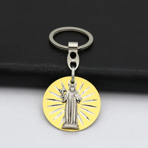 Catholic Virgin Mary Jesus Creative Jewelry Pendant Bag Keychain Zinc Alloy 3.7cm*3.7cm 4g Car Keychains