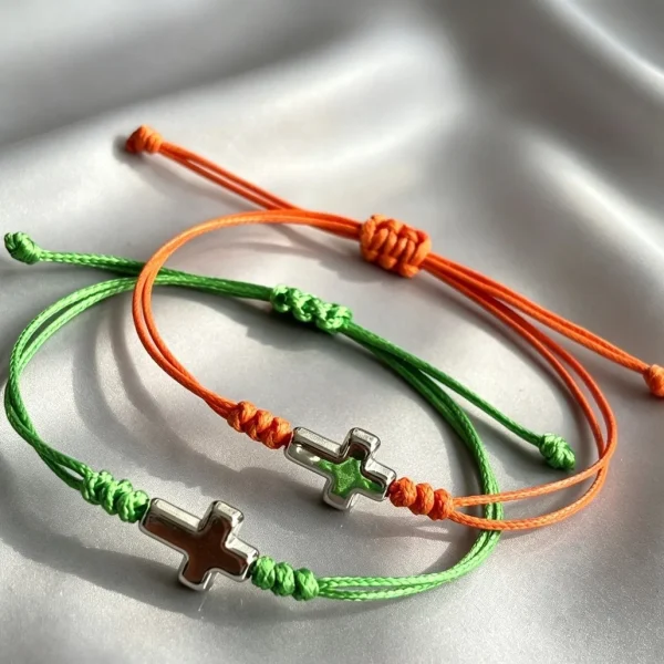 Handwoven Adjustable Rope Bracelet Fashion Cross Bracelet