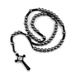 Catholic Rosary Hematite Holds a Prayer Bead Cross for Jesus Easter Day Christian Church Gifts - Image 6