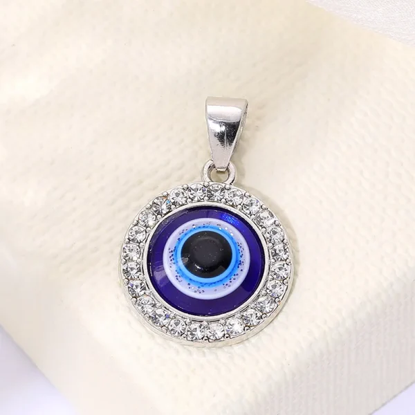 2023 New Drip Process Accessories Diamond-encrusted Eyeball Alloy Accessories Gold Necklace Accessory Pendant