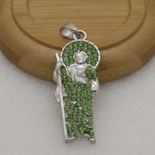 DIY Jewelry Components Hollow-Out Gold Plated Zinc Alloy Jesus Pendant Religious Style Triangle Zircon Charms