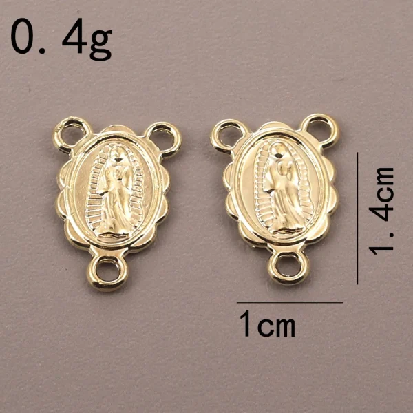 Catholic Commodity Accessories, Golden Triangle, Oval Tee Pendant, Retro Jewelry Pendant, Rosary Necklace Pendant.