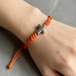 Handwoven Adjustable Rope Bracelet Fashion Cross Bracelet - Image 3