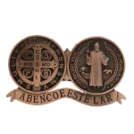 Hot-Selling Mecrt Retro Metal Home Decor Religious St. Benedict Badge Source for Car Desktop Catholic Ornament Mainly Alloy - Image 5