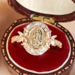 Retro Jewelry Copper Micro-inlaid Ring Niche Design Fashion Ring Jewelry Women's High-end Jewelry - Image 2