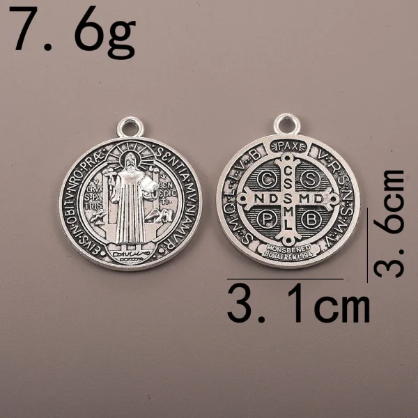 Hot-Selling Religious Catholic Cross Pendant Necklace Antique Silver Plated Zinc Alloy DIY Jewelry for Wedding Party &am