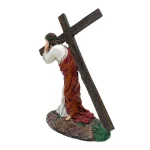 Mecrt Creative Resin Crafts Jesus Cross Portrait Decoration Home Desktop Car Ornaments Gifts - Image 4