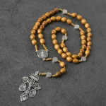 [in Stock] Catholic Cross Rosary Necklace Christianity Pardon Pendant 8*10mm Easter Atonement Souvenir Forgive Jewelry Wholesale - Image 6