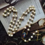 Support Custom Gold Cross Beads Rosary - Image 4