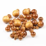Natural Wood Beads Jewelry Accessories Pine Round Wooden Loose Beads DIY Handmade Chain Necklace Accessories - Image 3