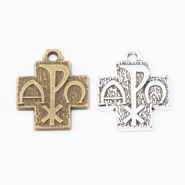Antiqued Alpha Cross Pendant 20mm*16mm Religion Cross Pendant