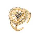 Aogu Cross-Border Niche Women's Religious Copper Gold-Plated Zircon Virgin Mary Minimalist European American INS Style - Image 5