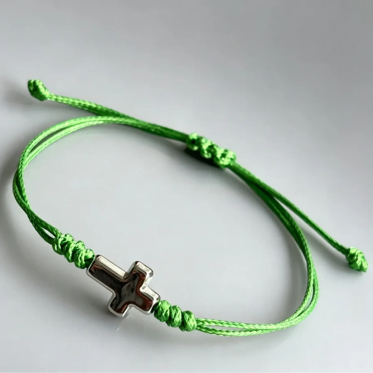 Handwoven Adjustable Rope Bracelet Fashion Cross Bracelet - Image 4