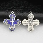 Mecrt Retro Electroplated Metal Enamel Charms Jewelry Five-in-one Necklace & Bracelet with Rosary Pendant Accessories - Image 2