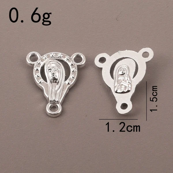Catholic Rosary Accessories Connector Cross Pendant, Vintage Metal Jewelry Pendant DIY Zinc Alloy Accessories Wholesale