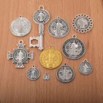 Hot-Selling Religious Catholic Cross Pendant Necklace Antique Silver Plated Zinc Alloy DIY Jewelry for Wedding Party & Gift - Image 2