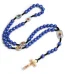 Christmas Exquisite Ornaments Rosary Religious Cross Hand-Knitted Plastic 8mm Beads Christ Catholic Church Jewelry Neckl