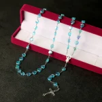 Catholic Rosary Colored Rosaries Necklace Love Plastic Beads Easter Baptism Communion Cross Church Jewelry Wholesale - Image 2