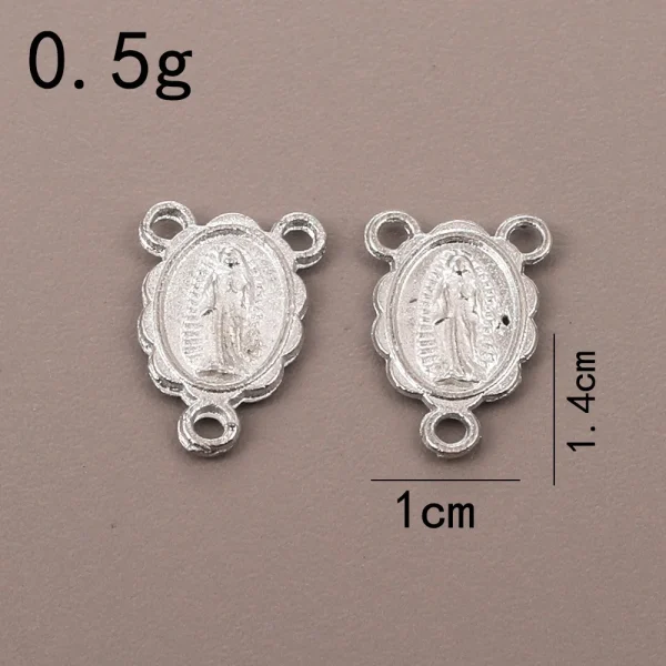 Oval tee pendant, wholesale from manufacturers, cross-border supply, retro metal jewelry pendant, rosary necklace pendan
