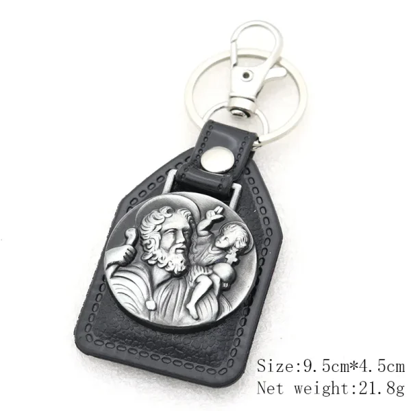Wholesale Christian Keychain Catholic Church Holy Father Mother Jesus Promotional Keychains Accessory Custom Leather Orn