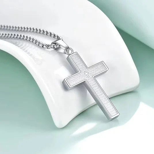 Catholic Cross Fashion Stainless Steel Men Women Religious Cross Necklace Jewelry for Men Women Religious Gift Wholesale