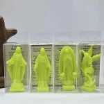New Jesus Mary Resin Silicone Sculpture with Multi-color Luminous Style Religious Decoration - Image 3