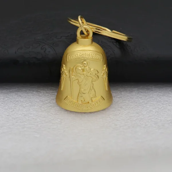 Vintage Small Metal Bell Guadalupe Pendant for Car Bag Decoration Jewelry Keychain Accessories