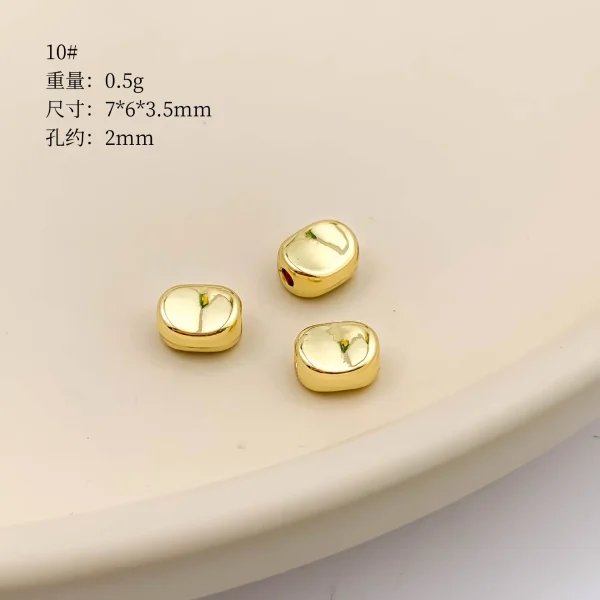 Moyamiya Gold Plated Metal Material Jewelry Clasps Necklace Bracelet Heart Butterfly Beads Loose Handmade DIY Accessorie