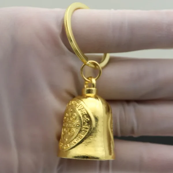 Vintage Small Metal Bell Guadalupe Pendant for Car Bag Decoration Jewelry Keychain Accessories
