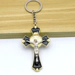 Mecrt Catholic Jesus Cross Pendant 8*4.5cm Saint Benedict Crucifix Cross for Necklace Keychain Making - Image 5