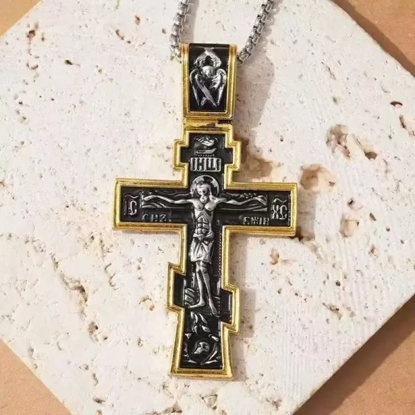Mecrt Hot Selling Alloy Cross Pendant Necklace Pendant Jewelry Religious Jewelry Wholesale