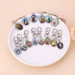CatholicAlloy Religious Virgin Mary Small Keychain Pendant Metal Coin Holder Keychain - Image 4