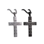 Stainless Steel Personalized Crosses Engraved Pendants Gold Plated Christ Pendant Wholesale