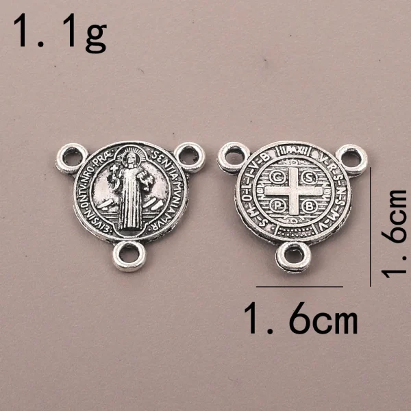Factory Direct Supply Faith Necklace Bead Caps DIY Electroplated Alloy Jewelry Accessories Wholesale Non-Religious Trian