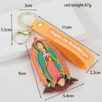 Hot Selling PVC & Silicone Soft Rubber Creative Keychain Pendant Virgin Guadalupe Accessories Gift Wholesale - Image 3