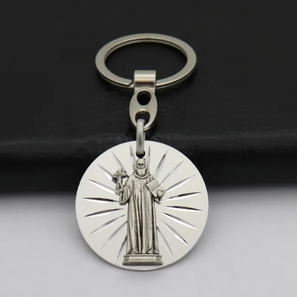 Catholic Virgin Mary Jesus Creative Jewelry Pendant Bag Keychain Zinc Alloy 3.7cm*3.7cm 4g Car Keychains
