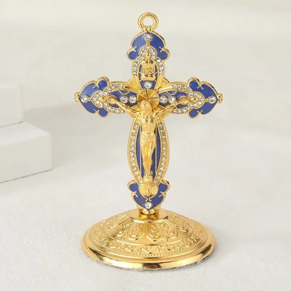 Catholic Jesus Cross Crucifix Creative Metal Cross Crucifix Catholic Jesus Desktop DecorationsOrnaments Home Metal Craft